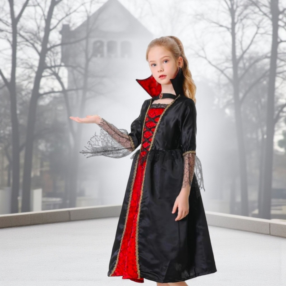 Girls Vampire Dress Costume, L